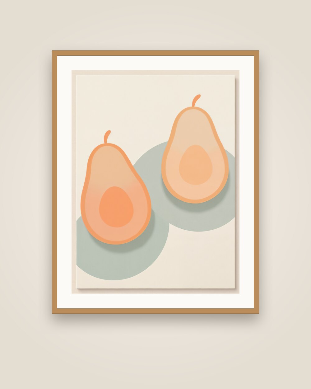 Avocado Halves Art Print