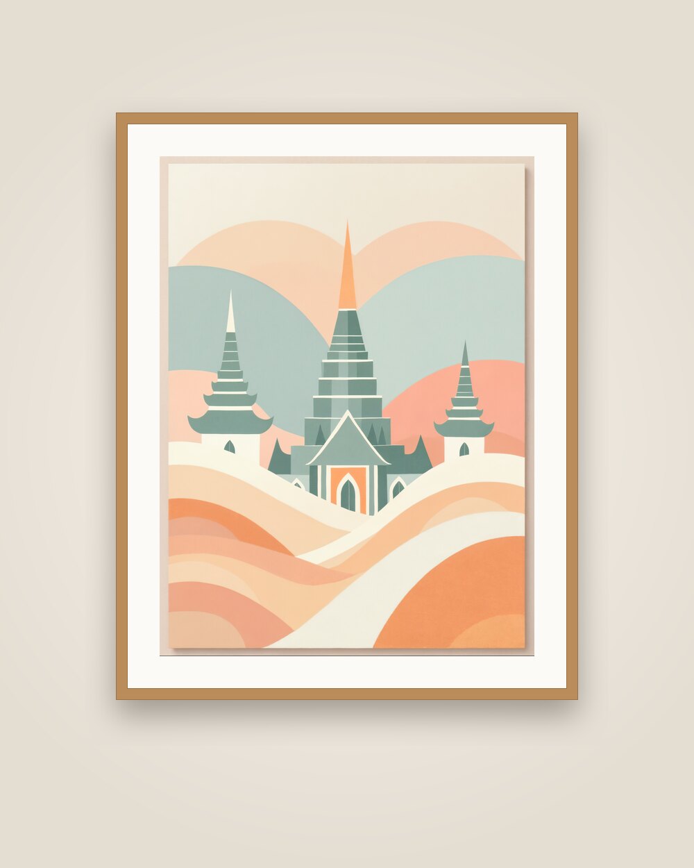 Bangkok Temple Roofs Art Print