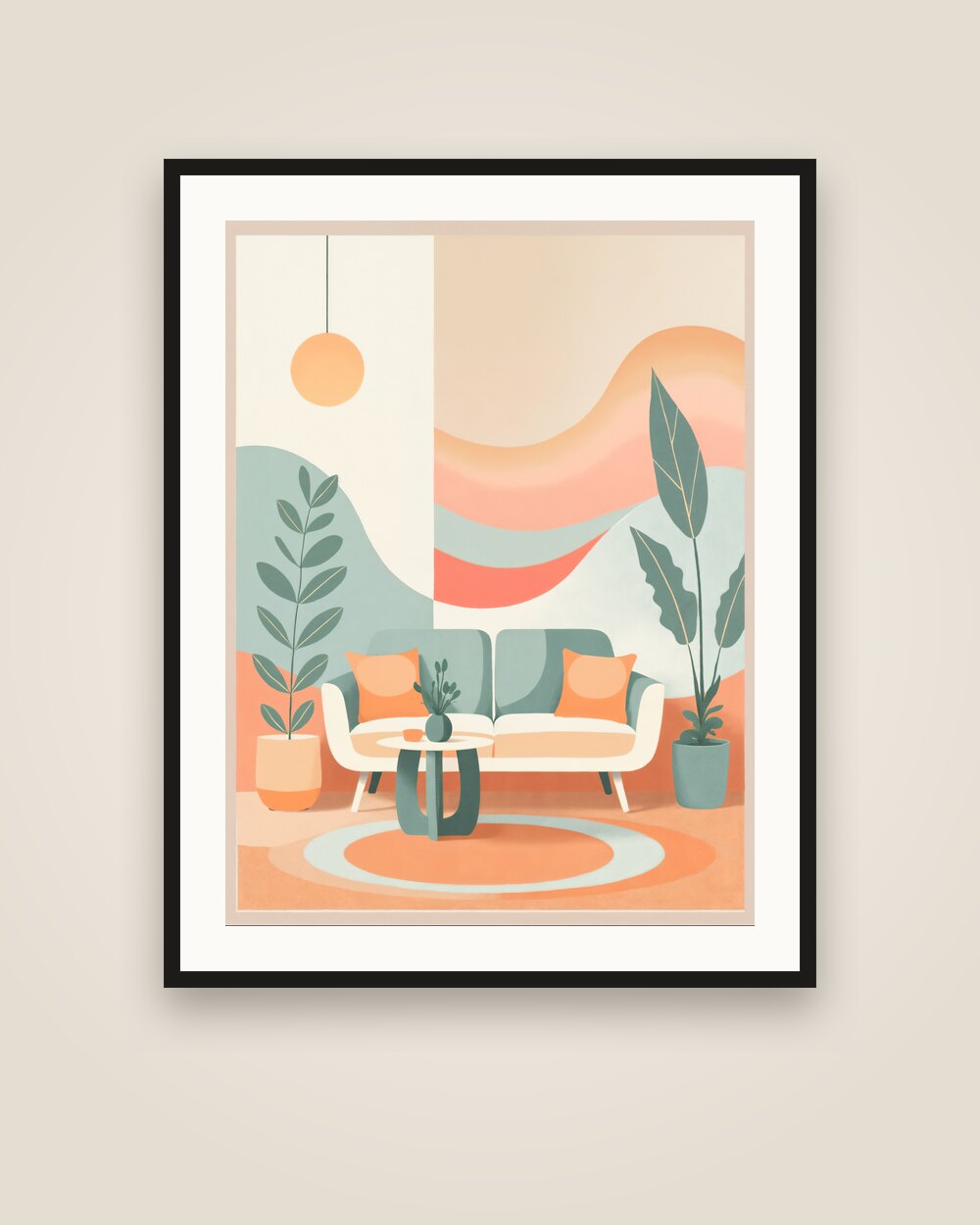 Boho Living Room Art Print
