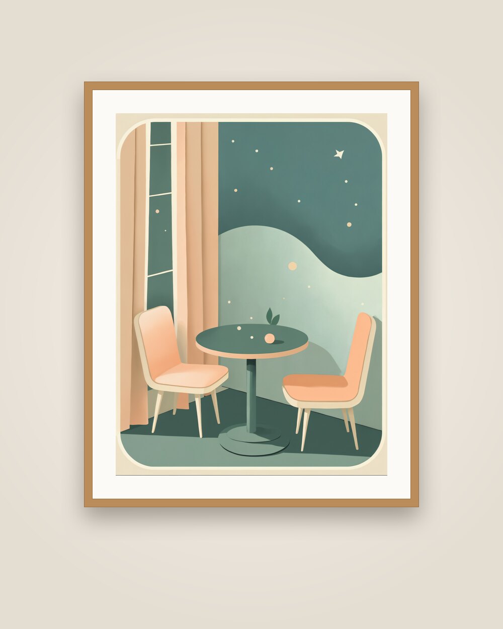 Cafe Corner Art Print