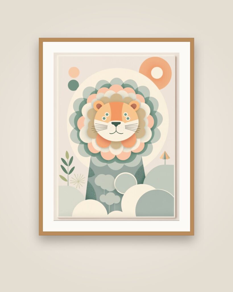 Calm Lion Art Print