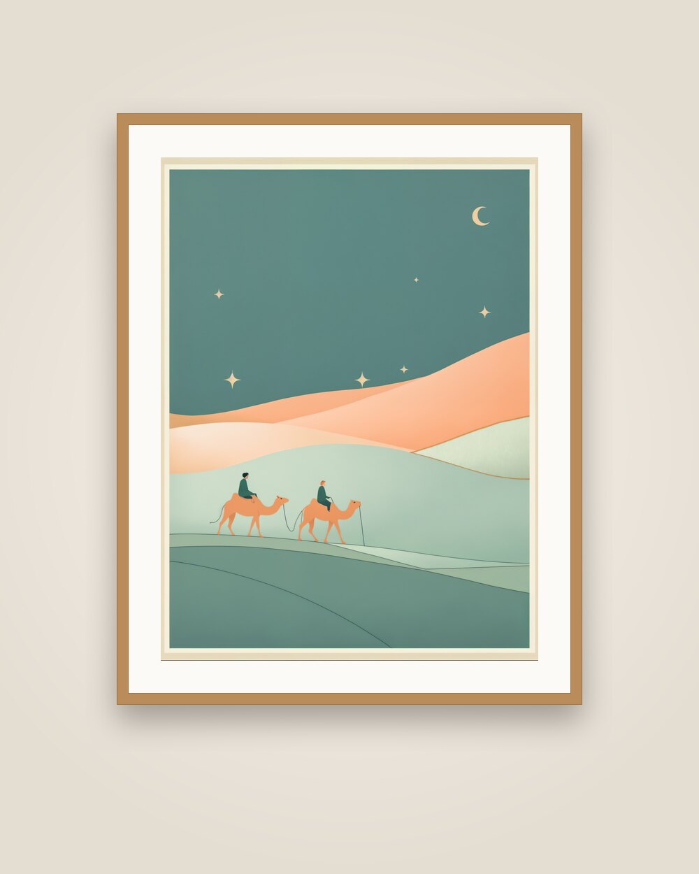 Camel Caravan Art Print