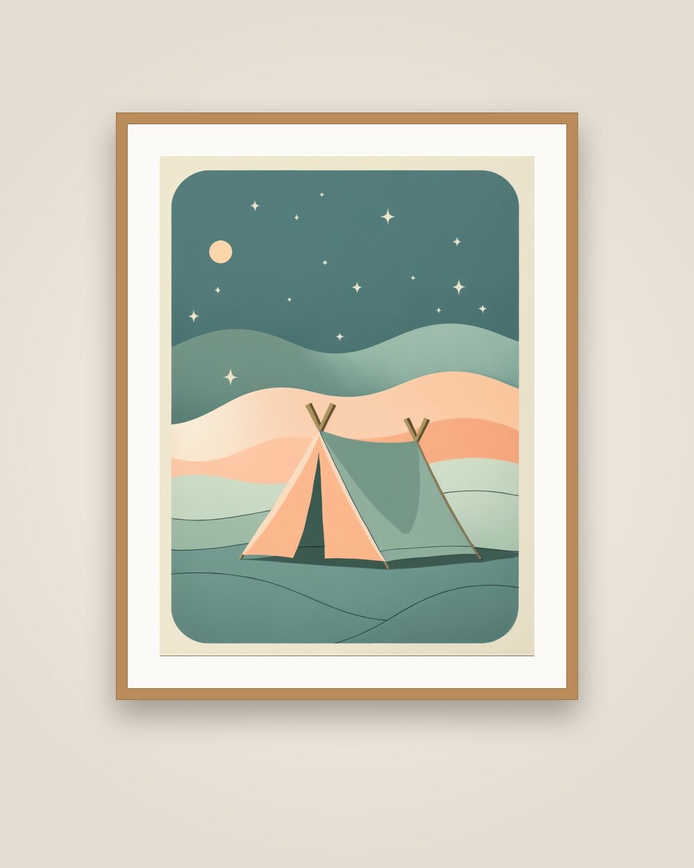 Camping Under the Stars Art Print