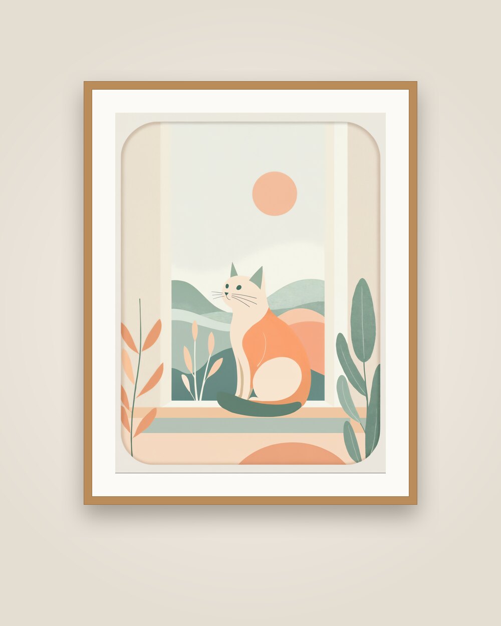 Cat at the Window Art Print