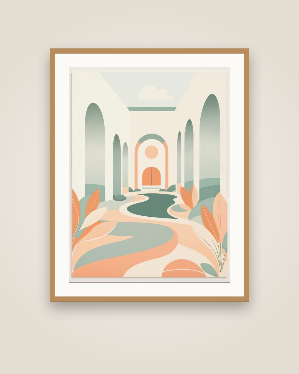 Courtyard Arches Art Print