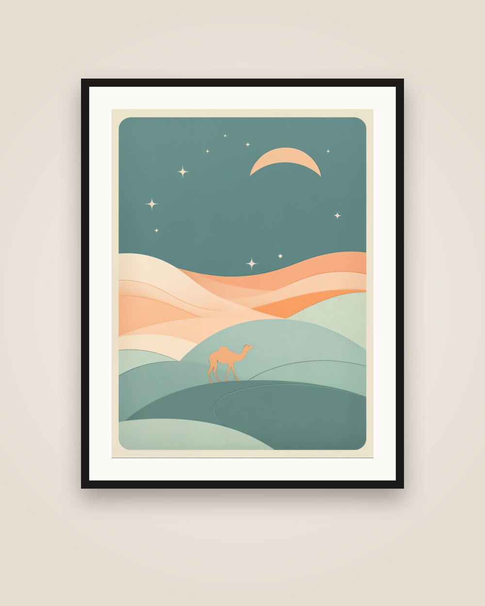 Desert Camel Art Print