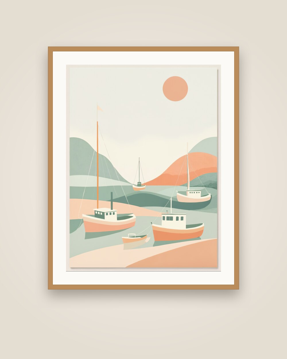 Fishing Harbour Art Print