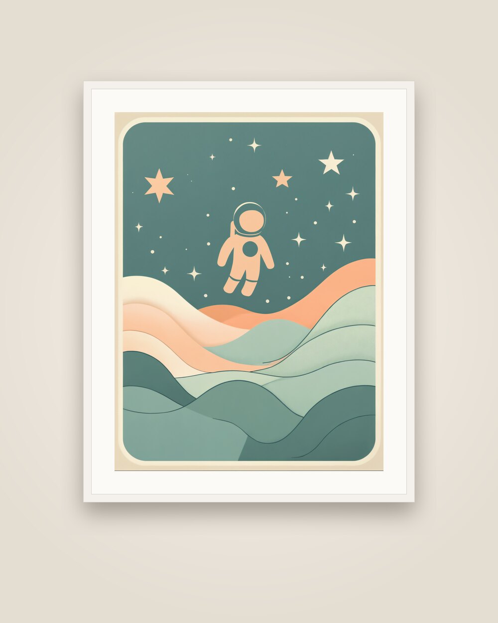 Floating Astronaut Art Print