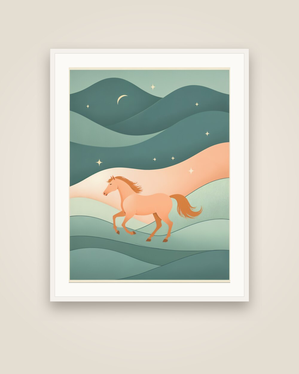 Galloping Horse Art Print