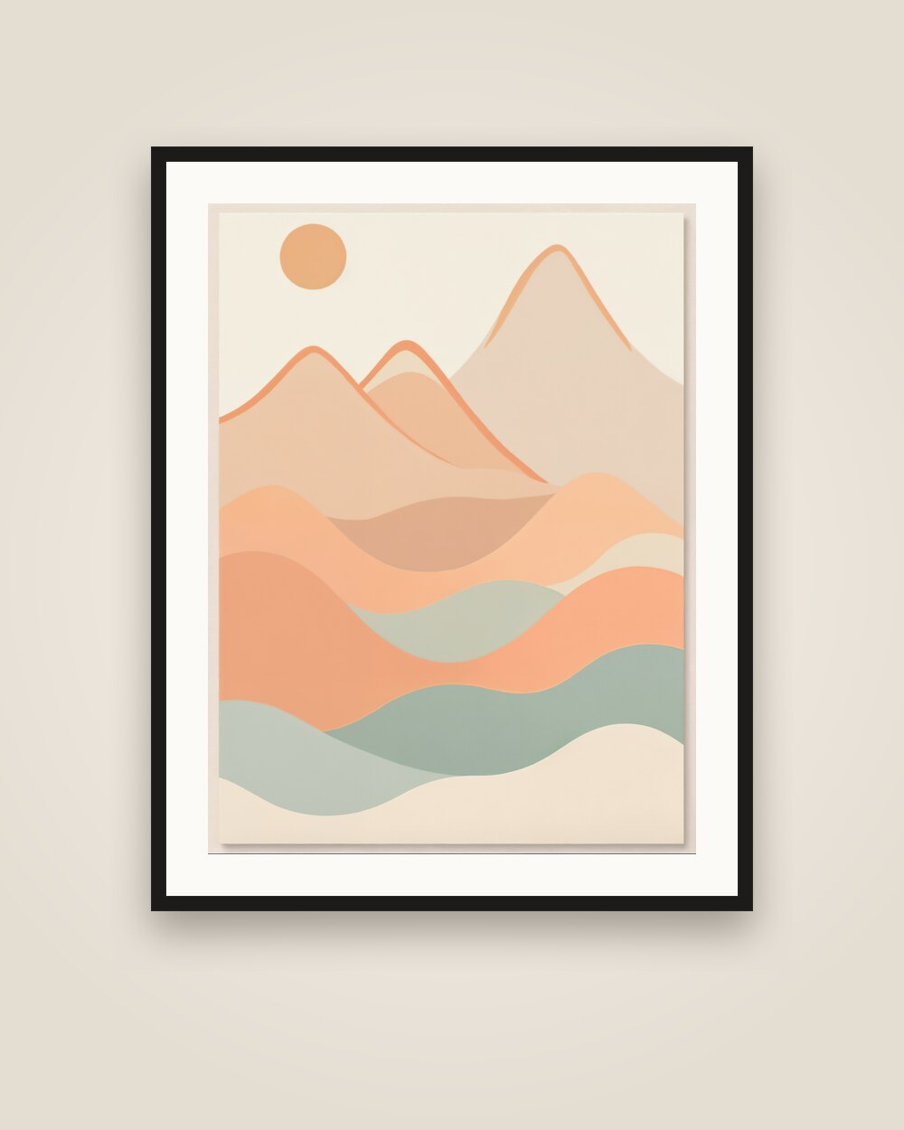 Geometric Mountains Art Print