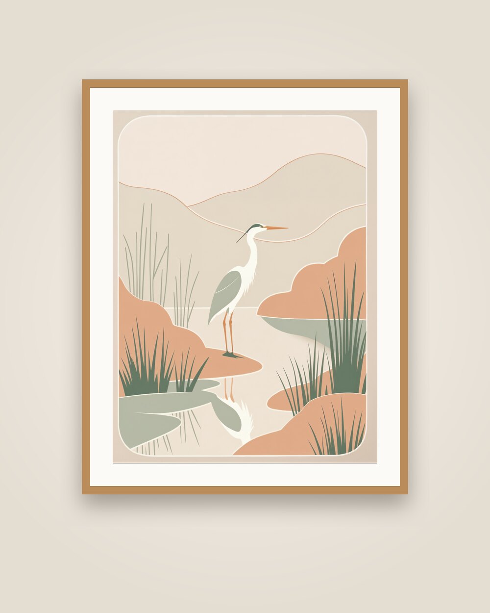 Grey Heron Art Print