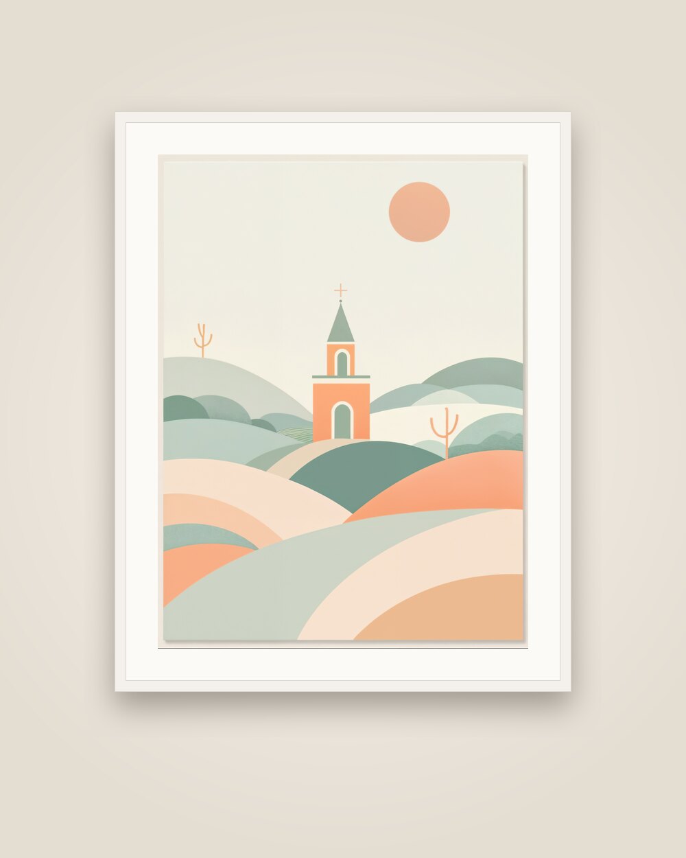 Hilltop Chapel Art Print
