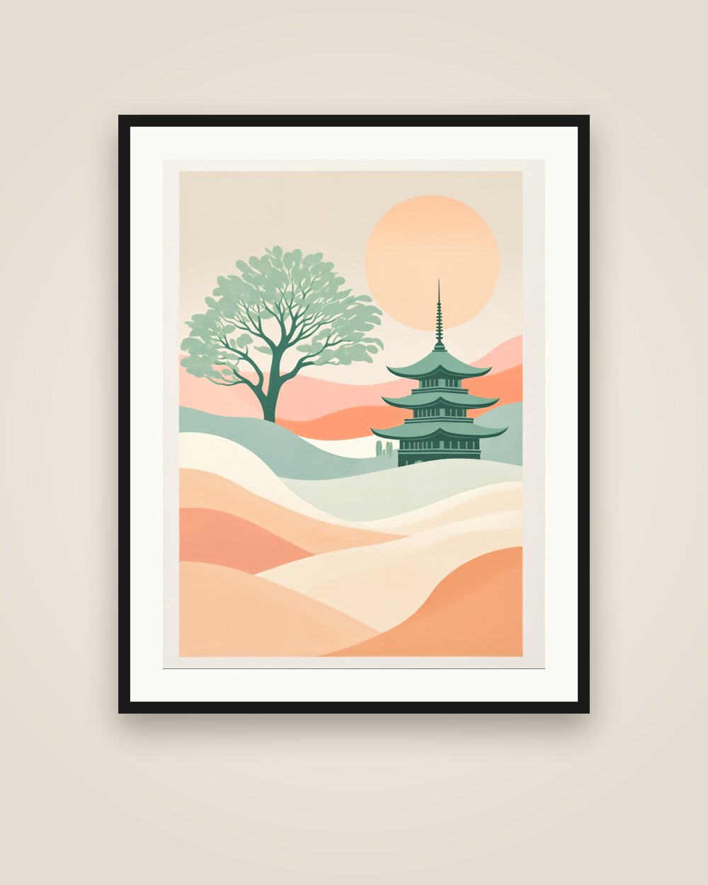 Kyoto Pagoda at Sunset Art Print