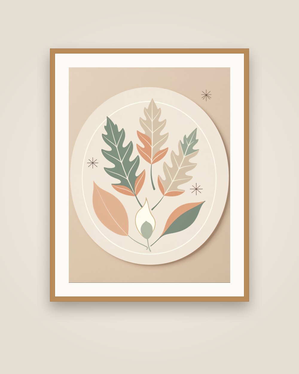 Leaves in a Circle Art Print