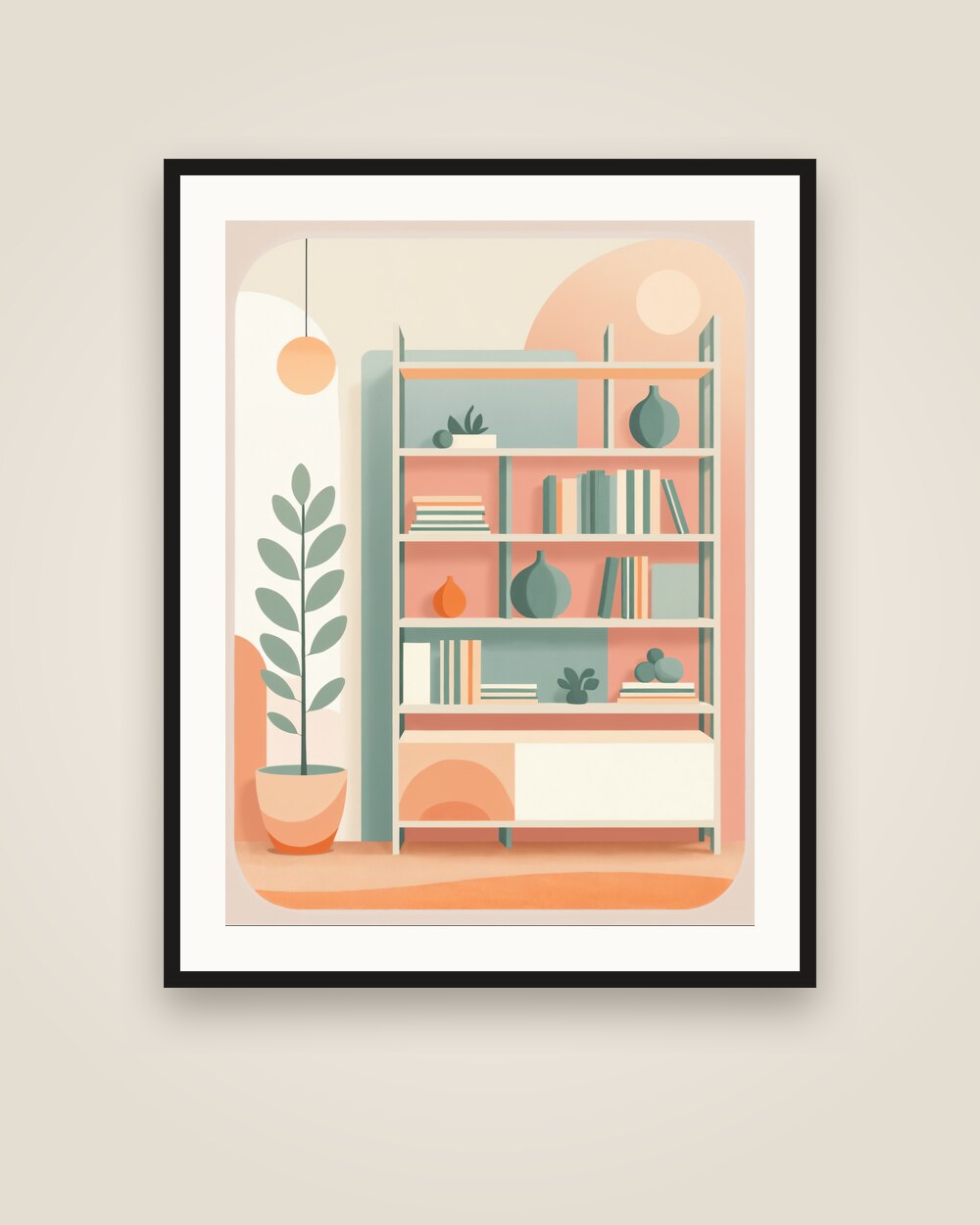 Library Shelves Art Print