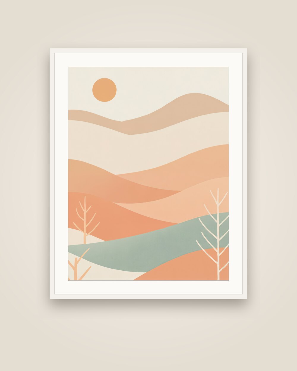 Line Hills Art Print