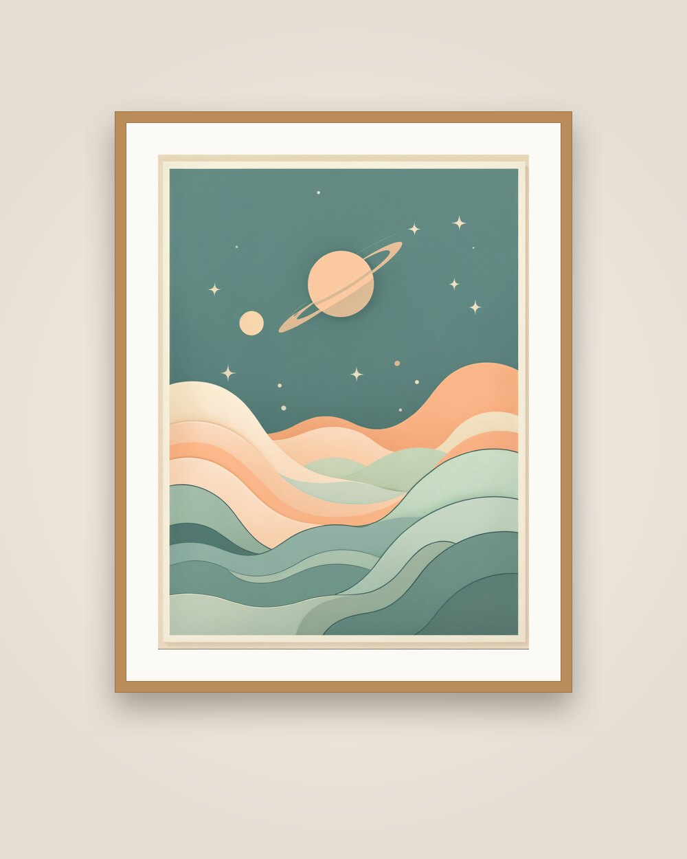 Little Ringed Planet Art Print