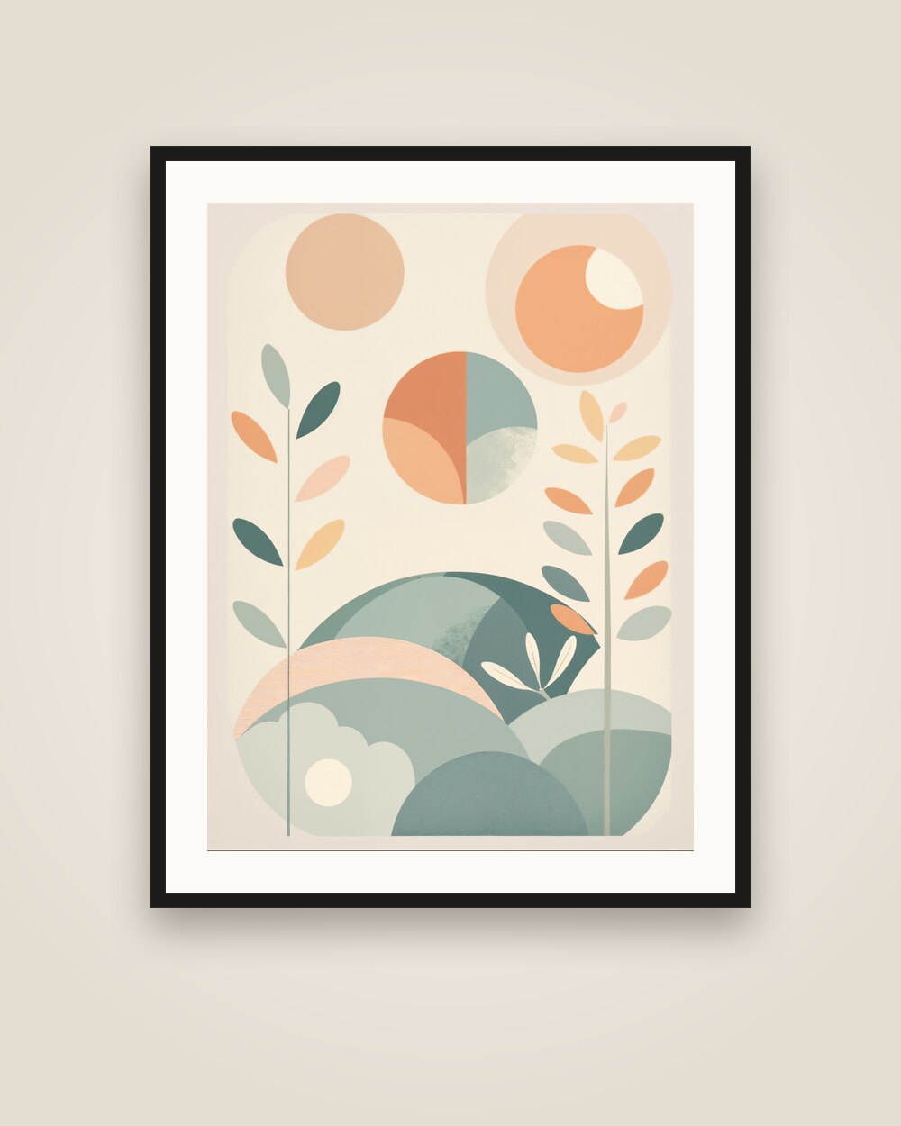 Mid Century Shapes Art Print