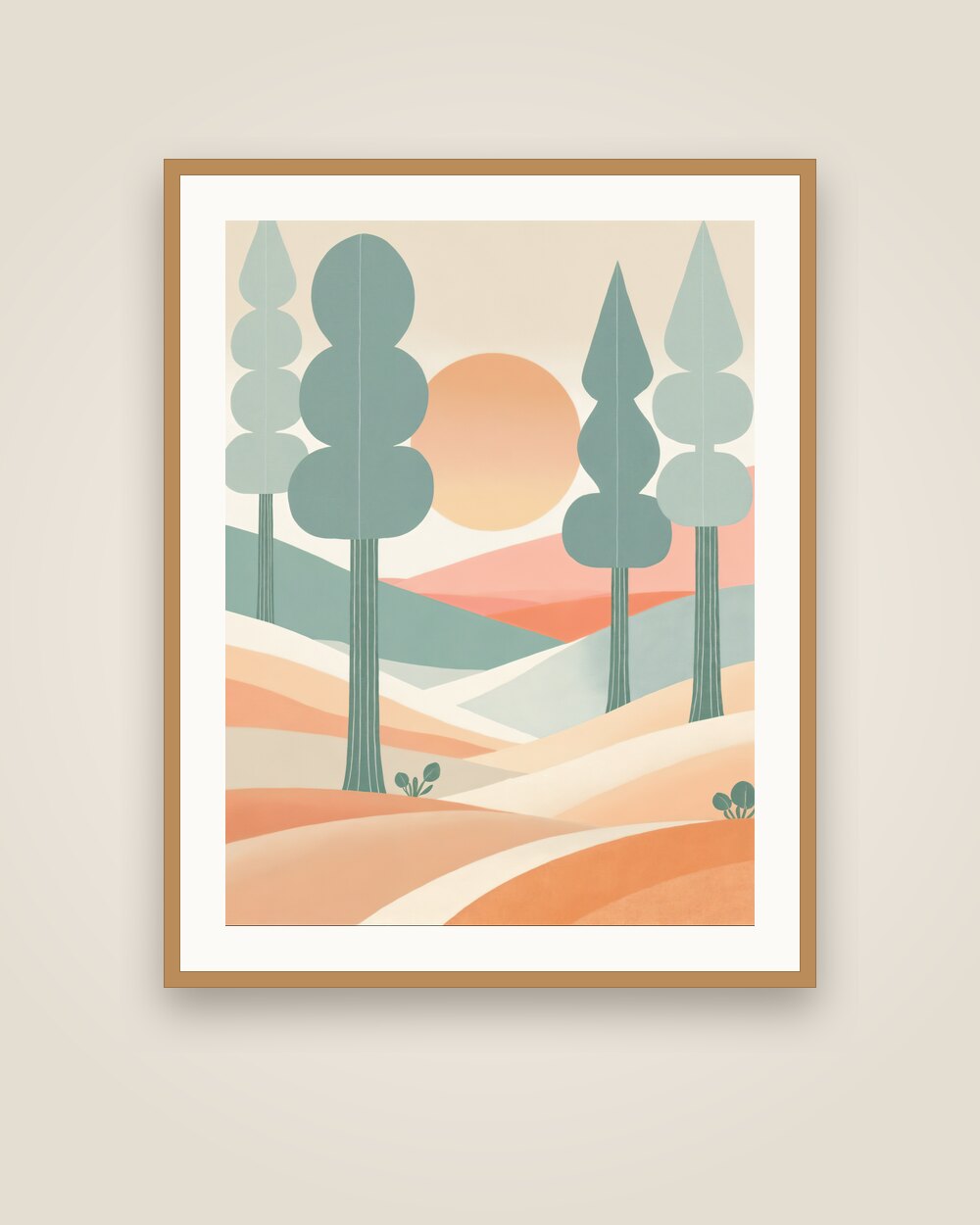 Misty Pine Forest Art Print