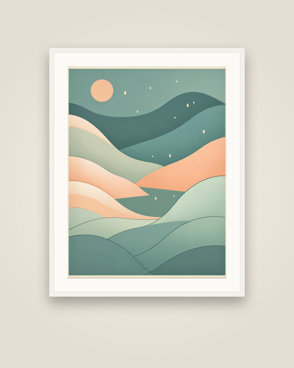 Misty Valley Morning Art Print