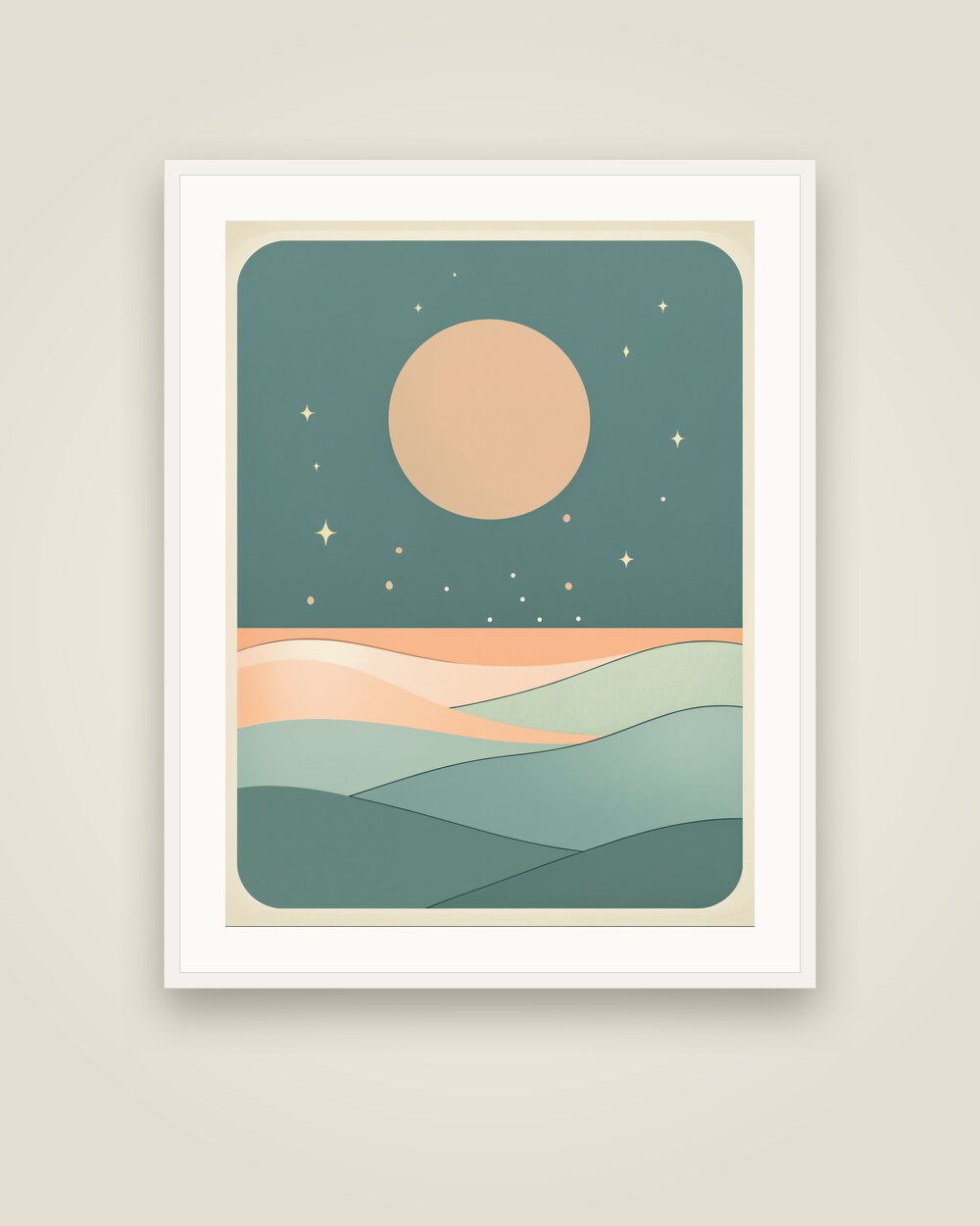 Moonlit Sea Art Print