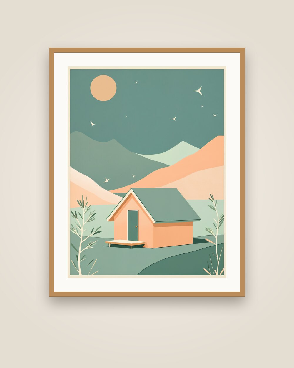 Mountain Cabin Art Print