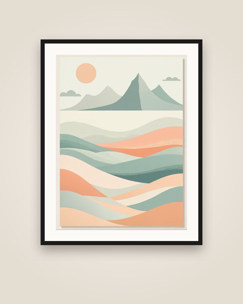 Mountain Shoreline Art Print