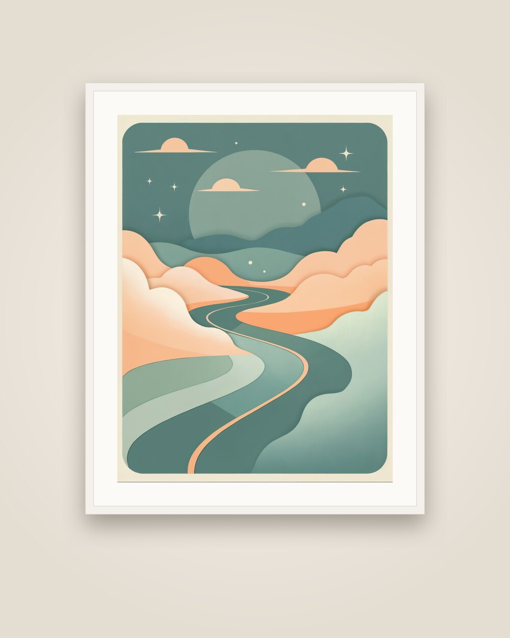 Night River Art Print