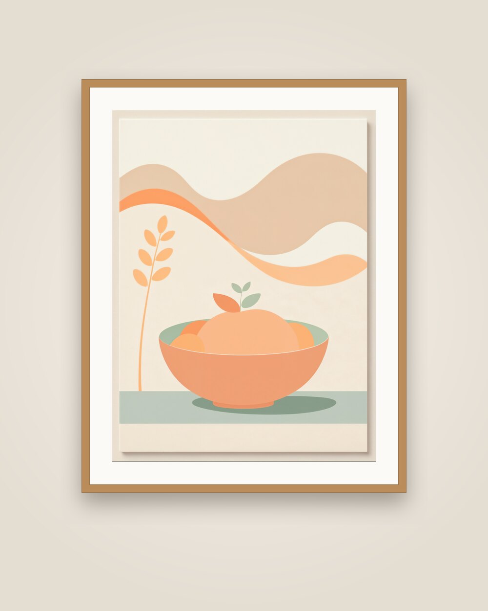 Peach Bowl Art Print
