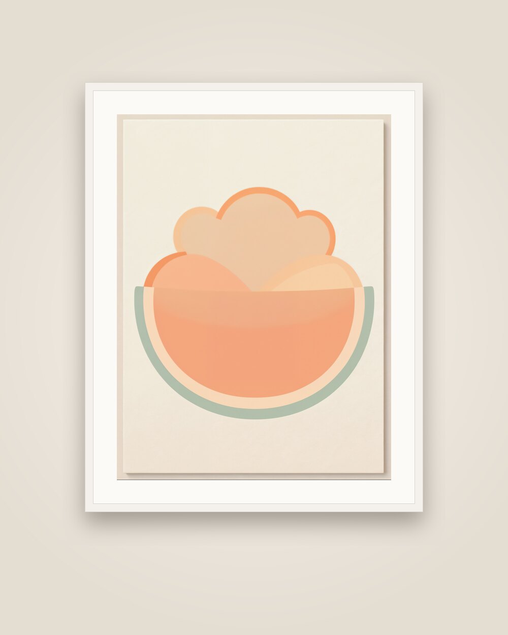 Peach Sorbet Bowl Art Print
