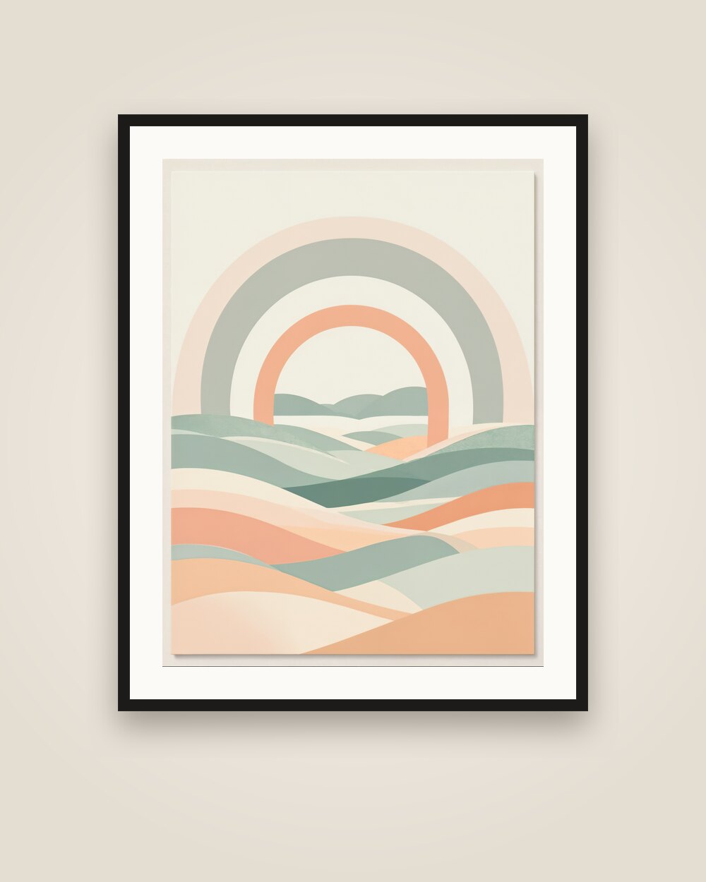 Rainbow over the Hills Art Print