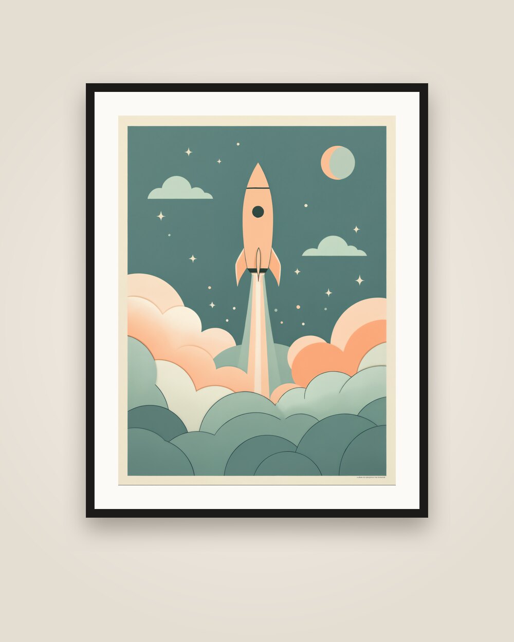 Rocket Launch Art Print