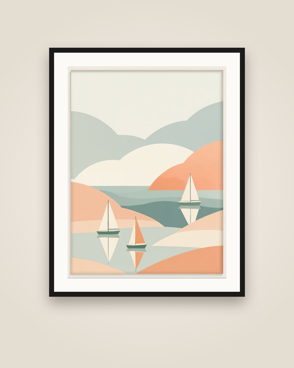 Sailboats in the Bay Art Print