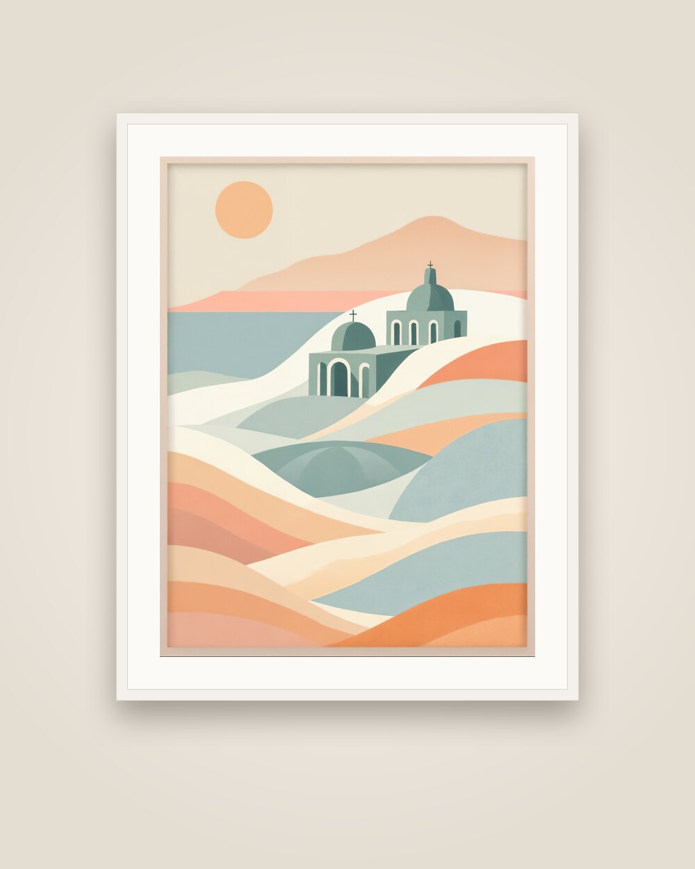 Santorini Village Art Print