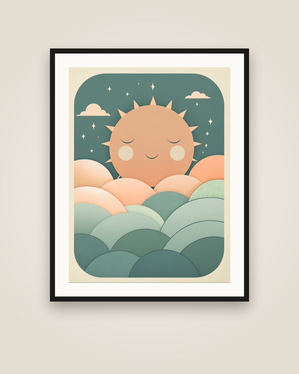 Sun and Clouds Art Print