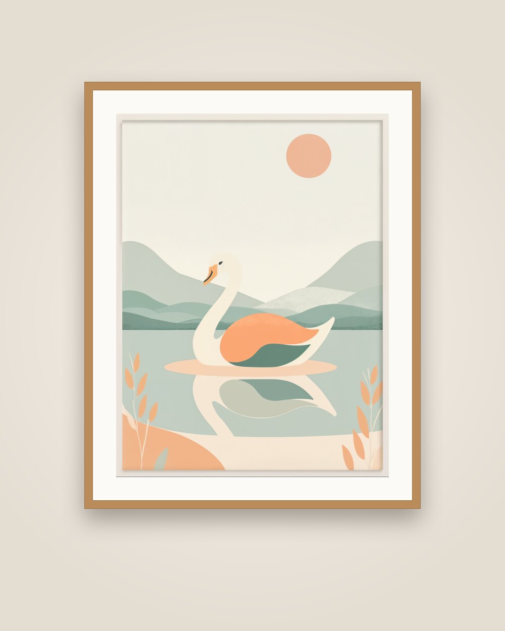 Swan on the Lake Art Print