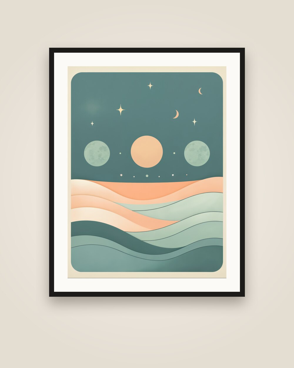 Three Moons Art Print
