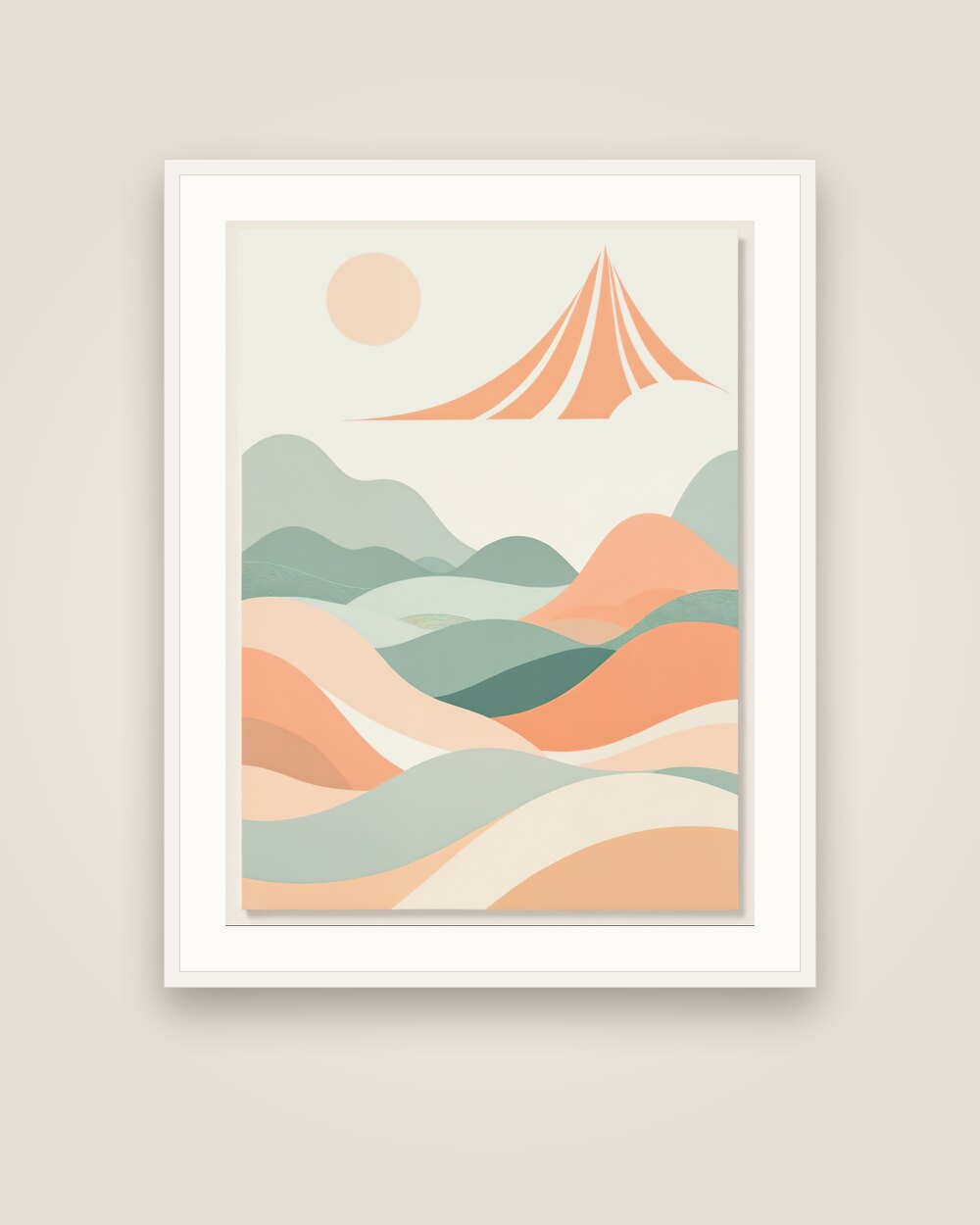 Volcano at Dawn Art Print