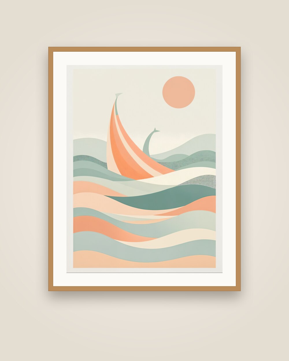 Whale and Waves Art Print
