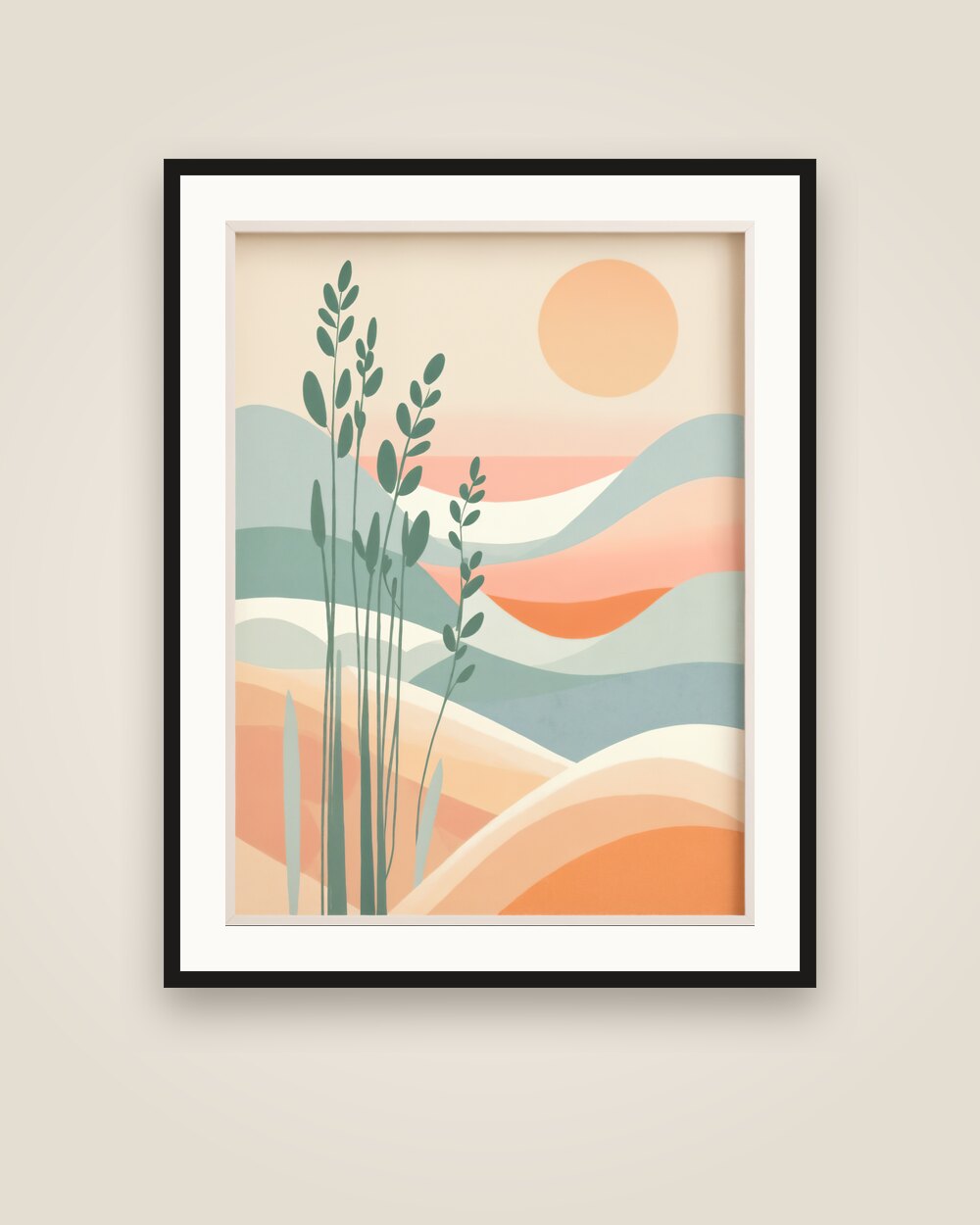 Windy Grass Art Print