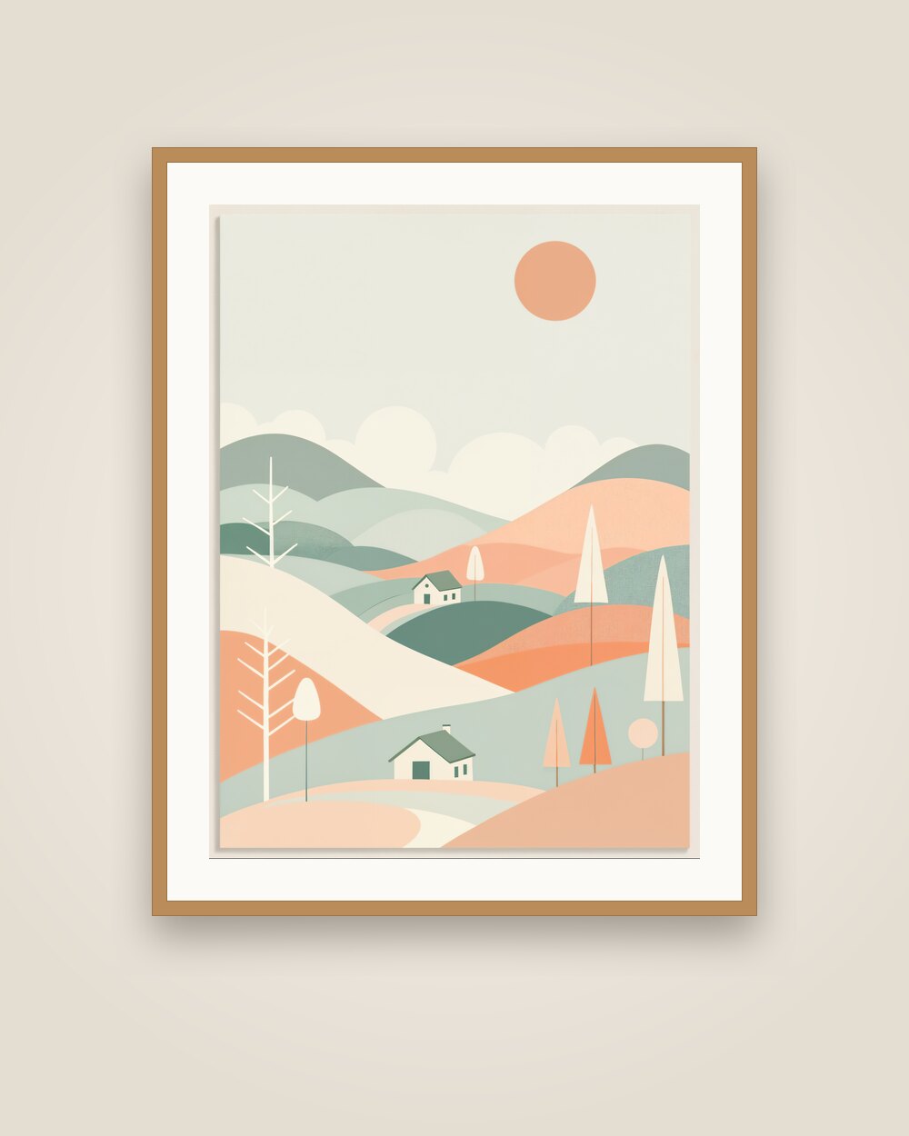 Winter Village Art Print